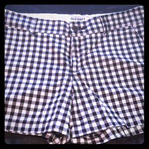 Old Navy Black and White Checker Shorts